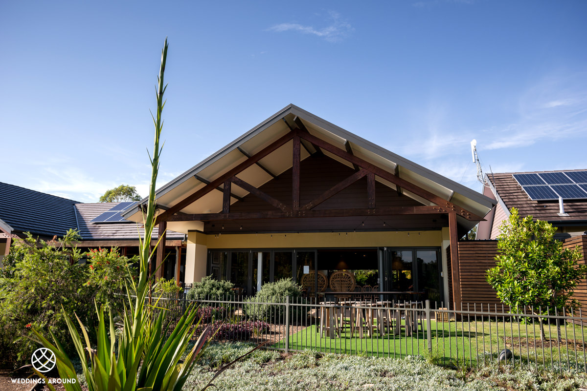 The Greenhouse Eatery features a rustic, yet modern timber building.